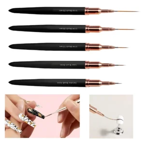 5pcs Kit De Pinceles Para Uñas Acrilico Manicura Decoración