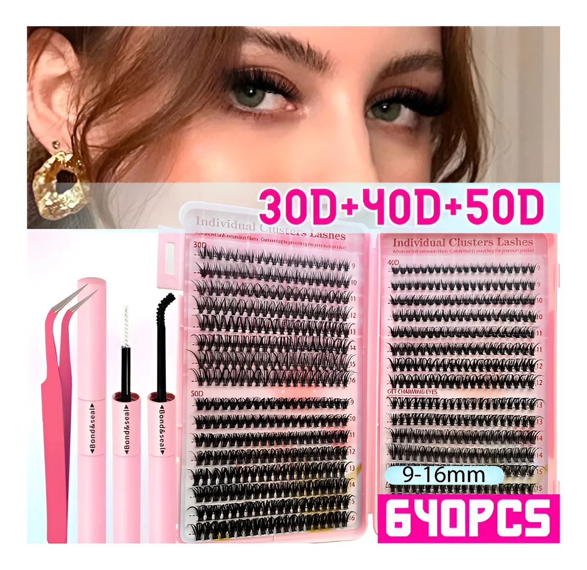 642 Kit Pestañas Maquillaje Diy Extension Mixto 30d 40d 50d - 图片 2
