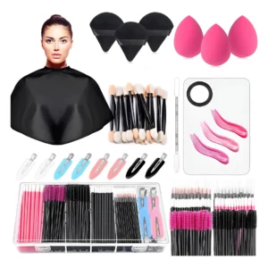 Kit De Brochas Para Maquillaje Desechable Con Herramientas Blanco