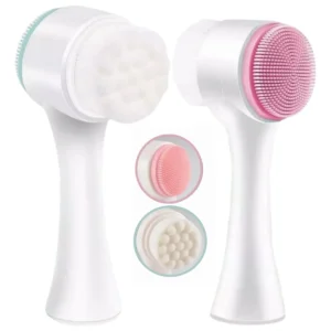 2 Pzs Cepillo Exfoliante Facial Manual Masajeador Doble Cara