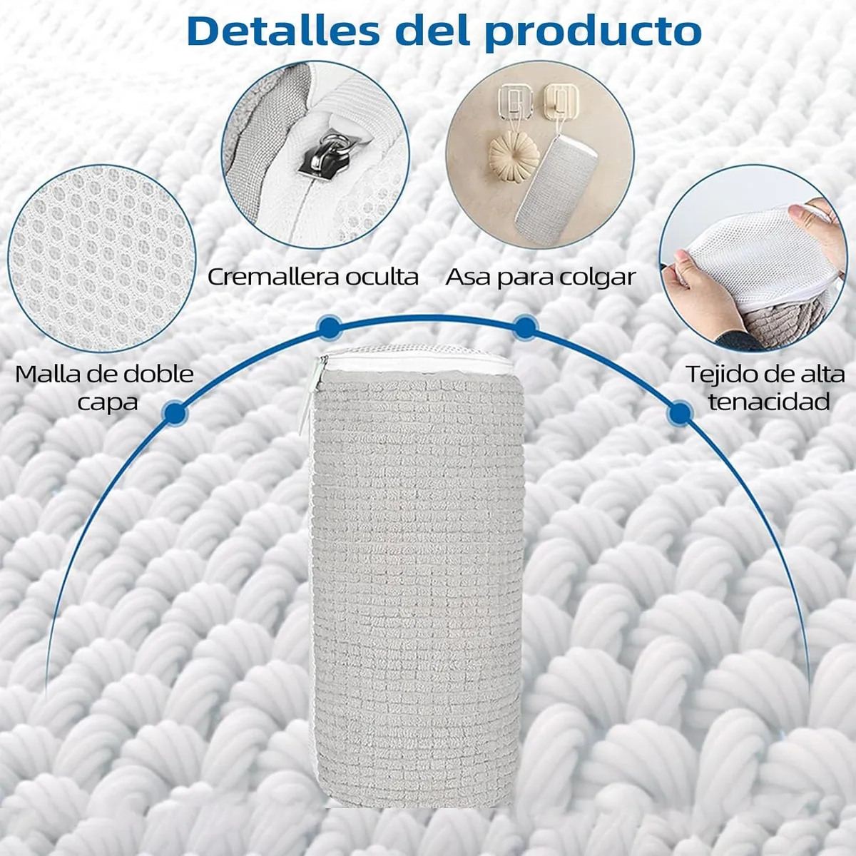 2 Bolsa De Lavado Zapatos,para Lavar Calzado Tennis Lavadora Gris - 图片 3