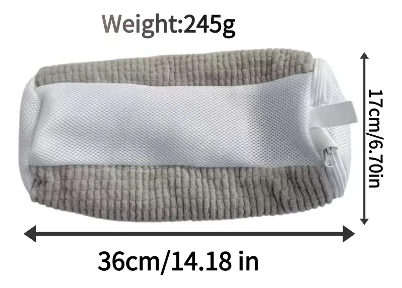 2 Bolsa De Lavado Zapatos,para Lavar Calzado Tennis Lavadora Gris - 图片 7