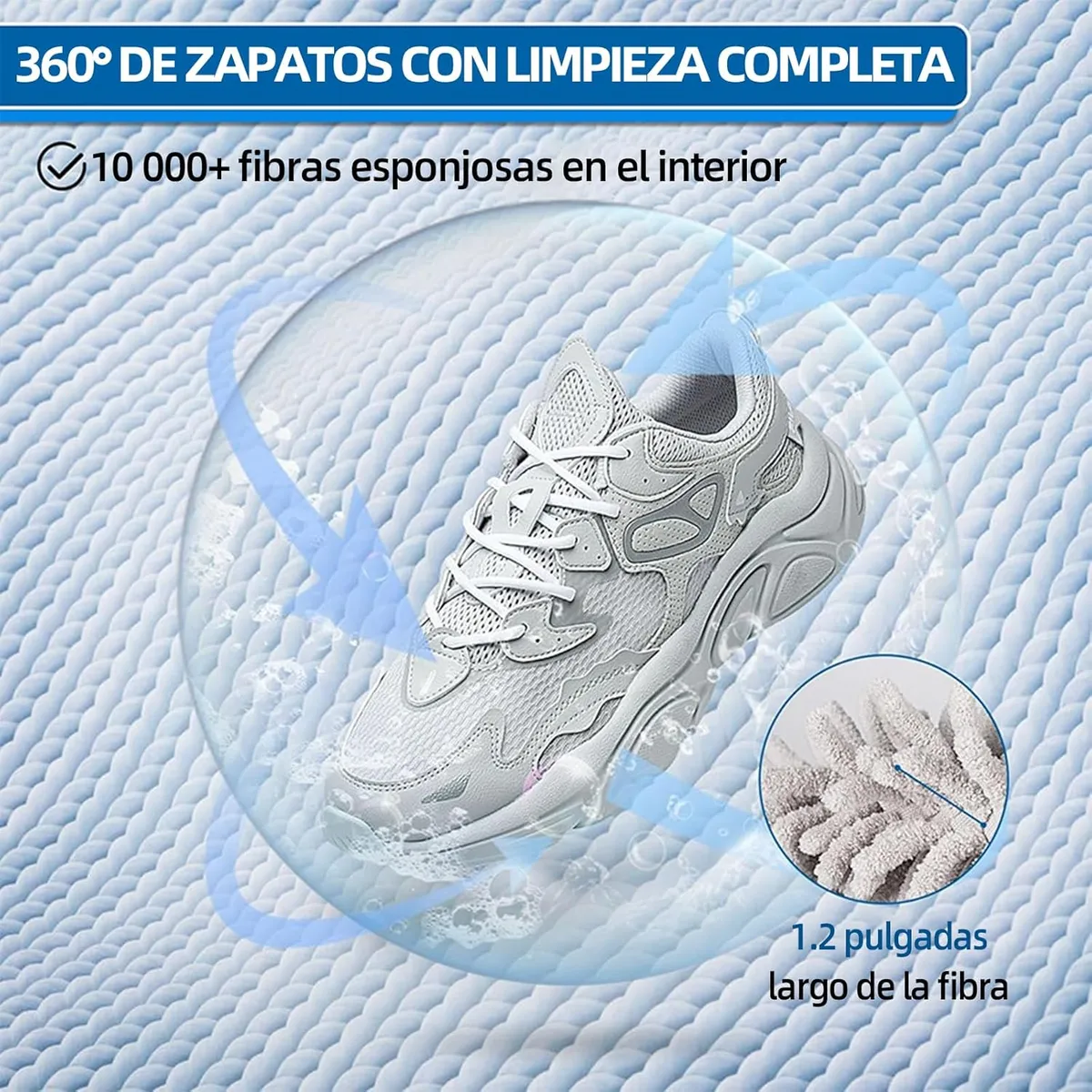 2 Bolsa De Lavado Zapatos,para Lavar Calzado Tennis Lavadora Gris - 图片 2