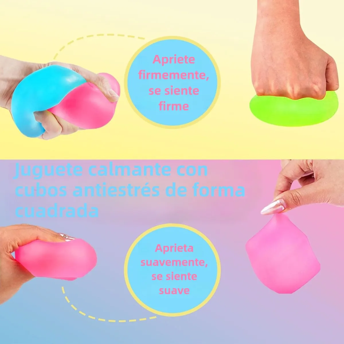 3 Cubos Fidget Antiestrés, Squishy,juguete Ansiedad Adultos - 图片 4